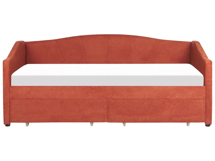Daybed with Storage Fabric 90 x 200 cm (EU Single) Red Zayri