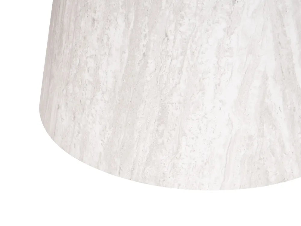 Dining Table Travertine Effect 220 cm 95 cm Schrader