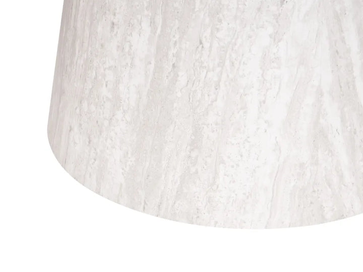 Dining Table Travertine Effect 220 cm 95 cm Schrader