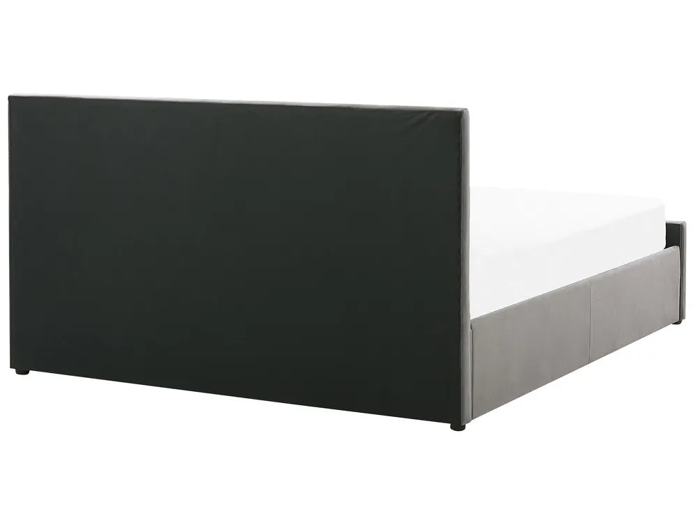 Ottoman Bed Velvet 180 x 200 cm (EU Super King) Grey Orlando