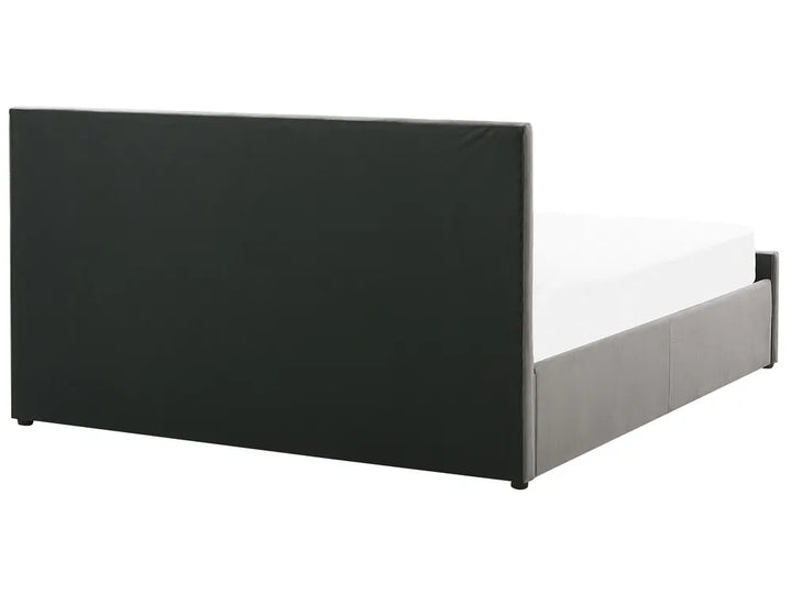 Ottoman Bed Velvet 180 x 200 cm (EU Super King) Grey Orlando