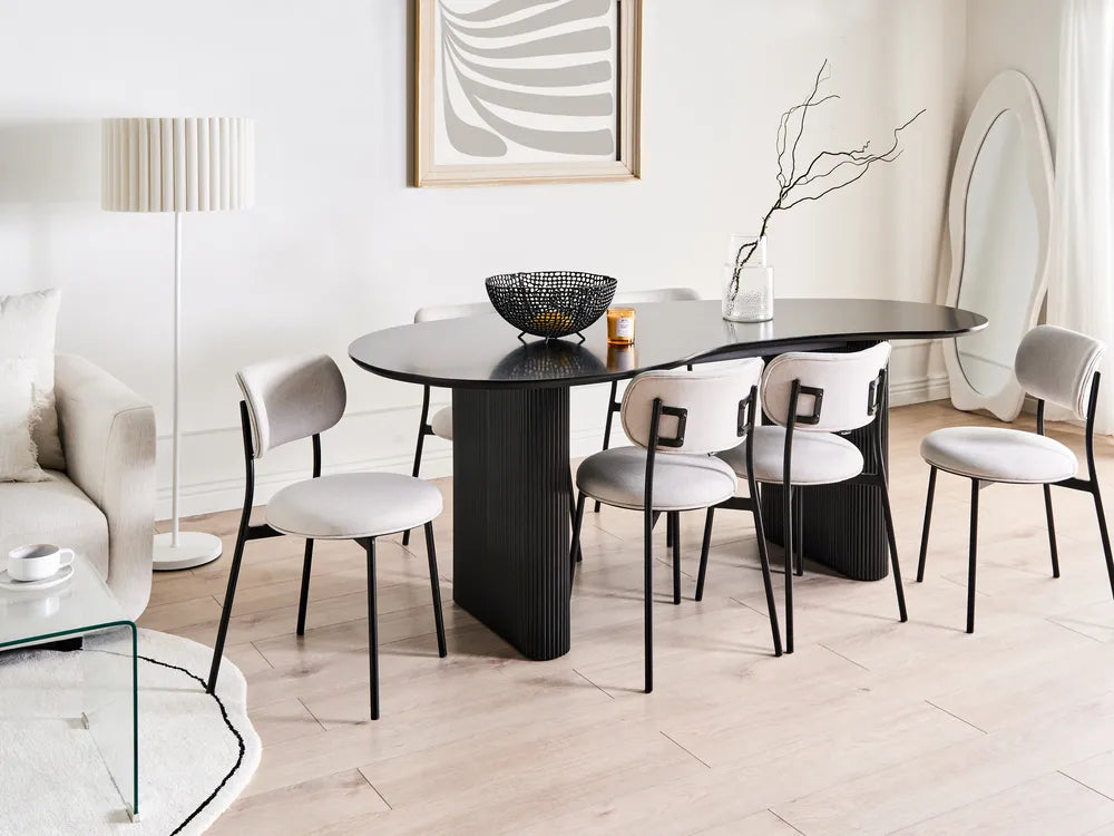 Dining Table Black 198 cm 93 cm Bason