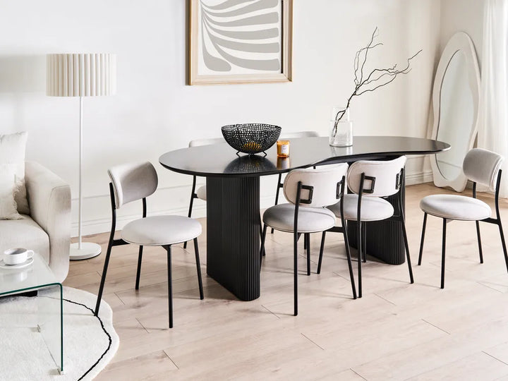 Dining Table Black 198 cm 93 cm Bason