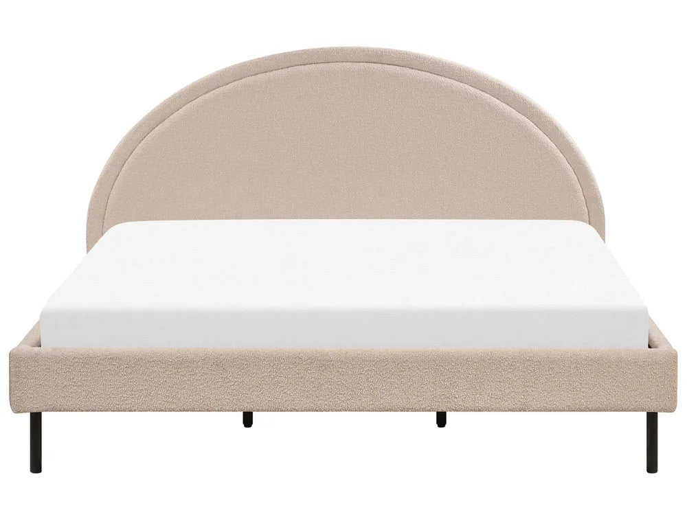 Bed Boucle 180 x 200 cm (EU Super King) Beige Kizer
