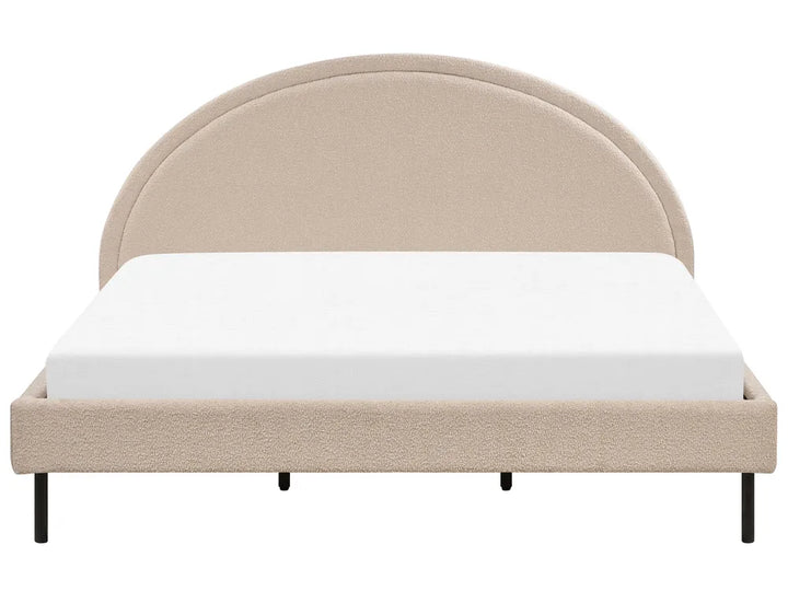 Bed Boucle 180 x 200 cm (EU Super King) Beige Kizer