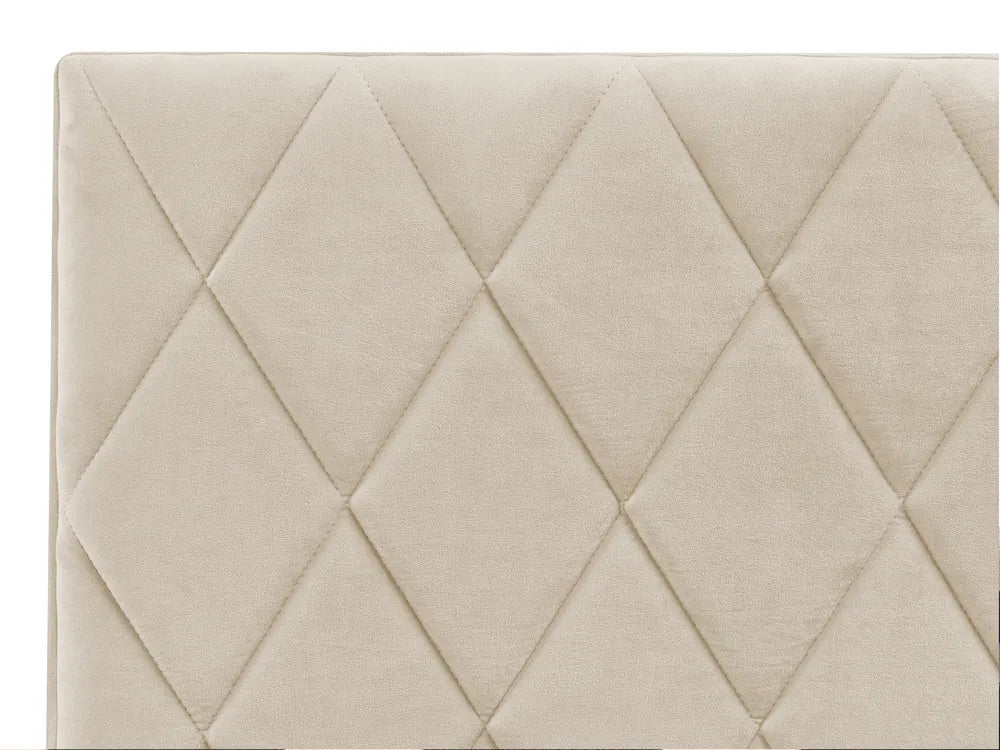 Ottoman Bed Velvet 160 x 200 cm (EU King Size) Beige Orlando