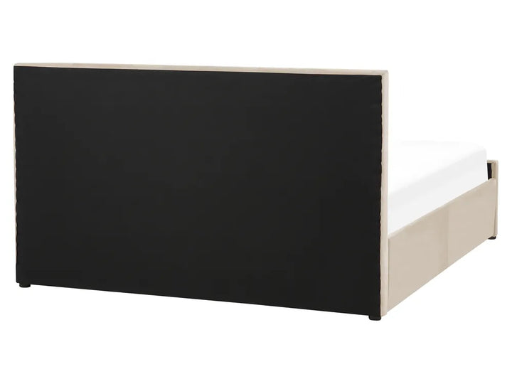 Ottoman Bed Velvet 160 x 200 cm (EU King Size) Beige Orlando