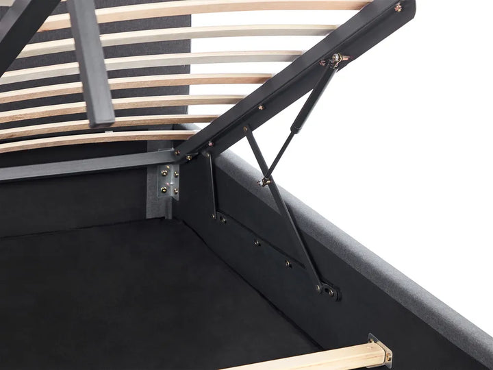 Ottoman Bed Fabric 140 x 200 cm (EU Double) Dark Grey Ambrey