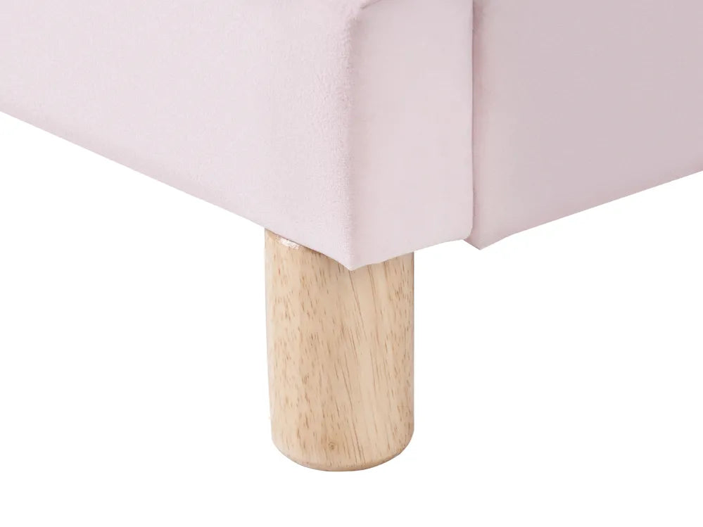Kids Bed Cloud Velvet 90 x 200 cm (EU Single) Pink Carlester