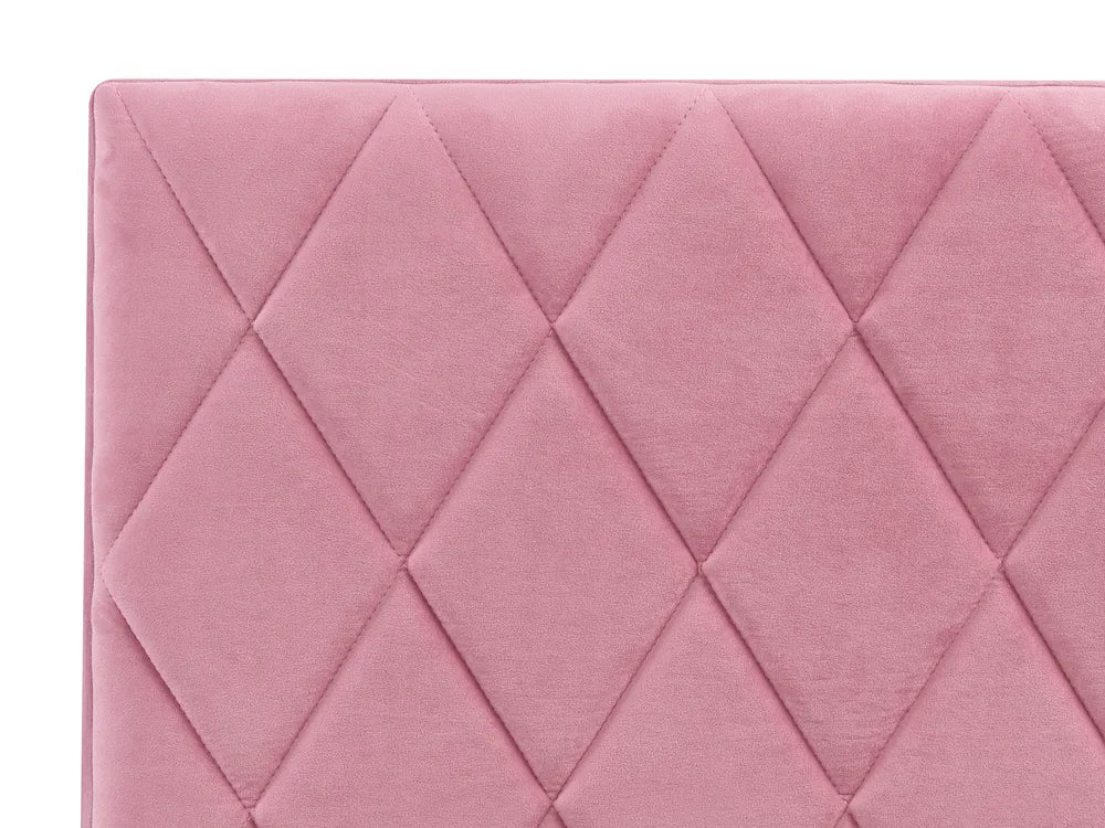 Ottoman Bed Velvet 160 x 200 cm (EU King Size) Pink Orlando
