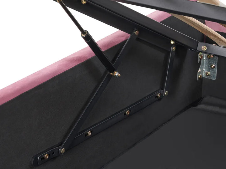 Ottoman Bed Velvet 160 x 200 cm (EU King Size) Pink Orlando