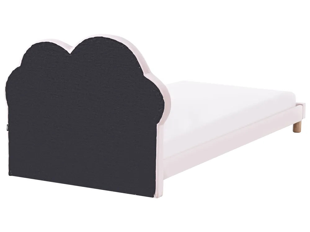 Kids Bed Cloud Velvet 90 x 200 cm (EU Single) Pink Carlester