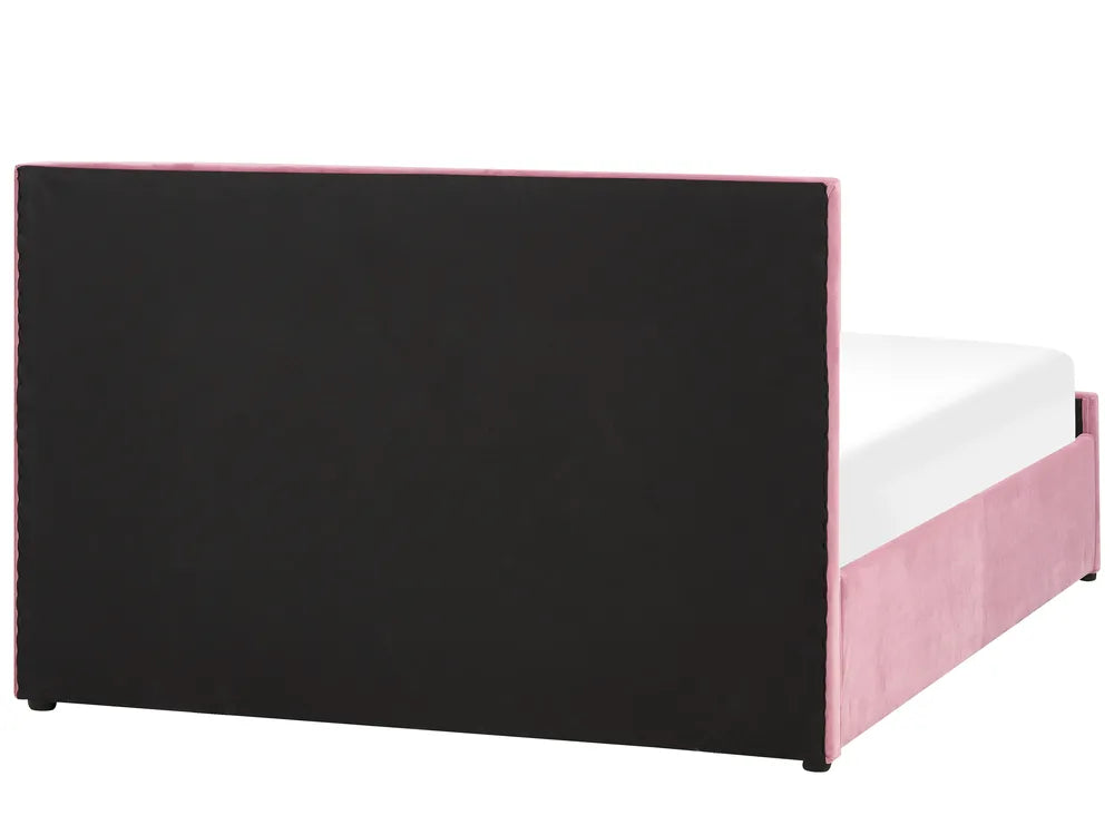 Ottoman Bed Velvet 160 x 200 cm (EU King Size) Pink Orlando