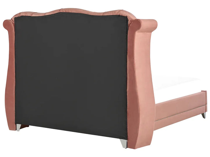 Bed Velvet 160 x 200 cm (EU King Size) Pink Avelle