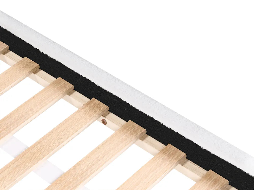 Kids Bed Rabbit Boucle 90 x 200 cm (EU Single) Off-White Erberto