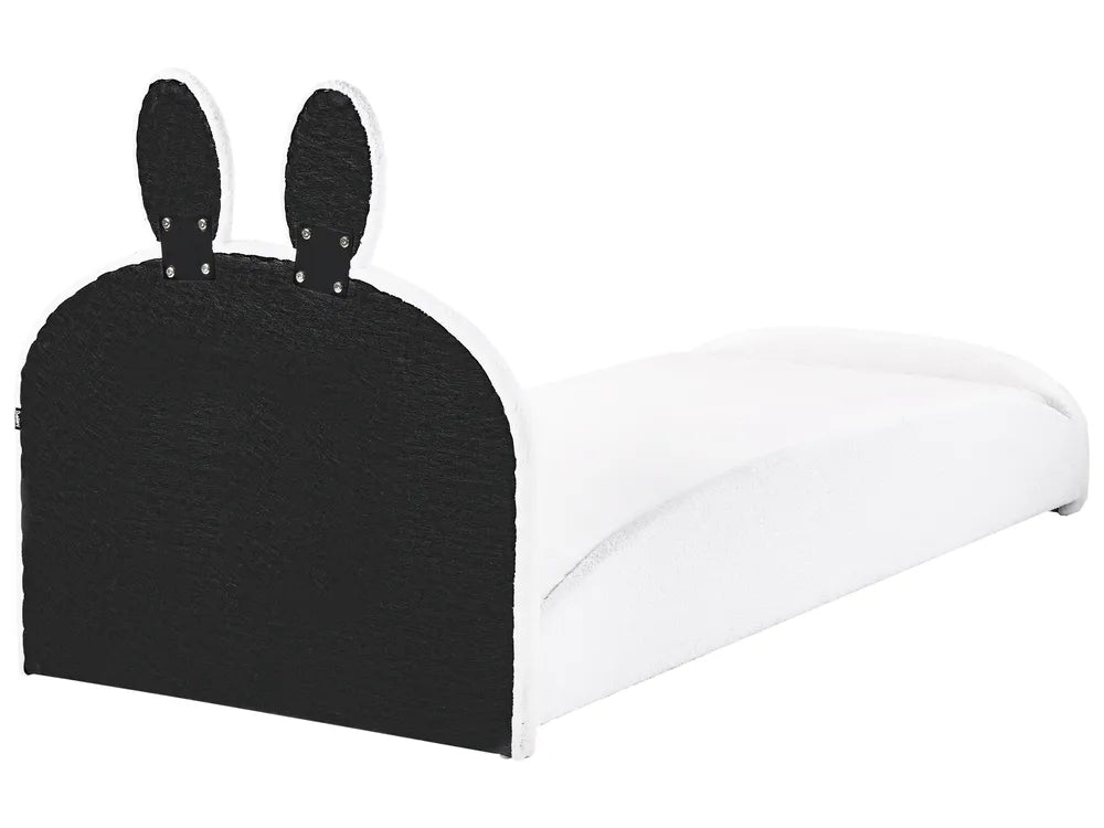 Kids Bed Rabbit Boucle 90 x 200 cm (EU Single) Off-White Erberto