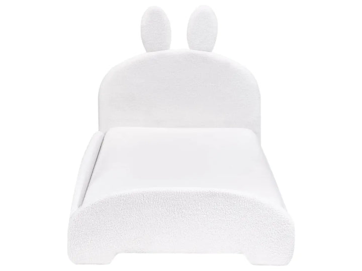 Kids Bed Rabbit Boucle 90 x 200 cm (EU Single) Off-White Erberto