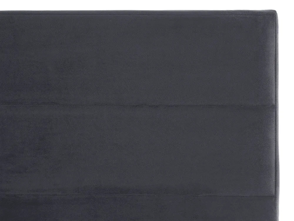 Bed Velvet 180 x 200 cm (EU Super King) Dark Grey Amison