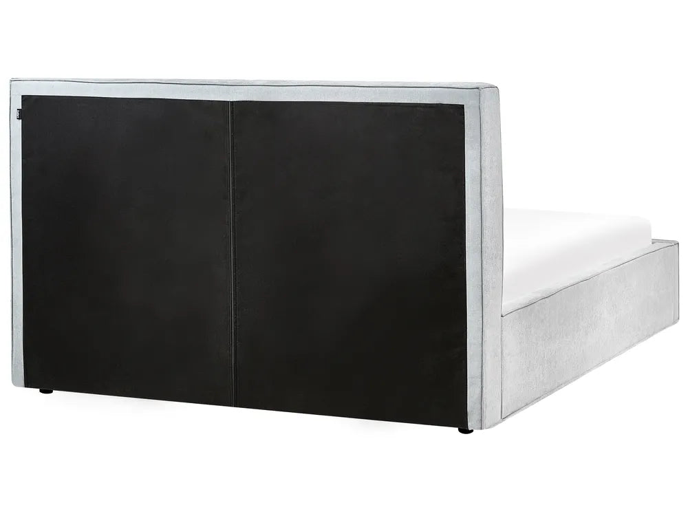 Ottoman Bed Chenille 160 x 200 cm (EU King Size) Light Blue Alberts