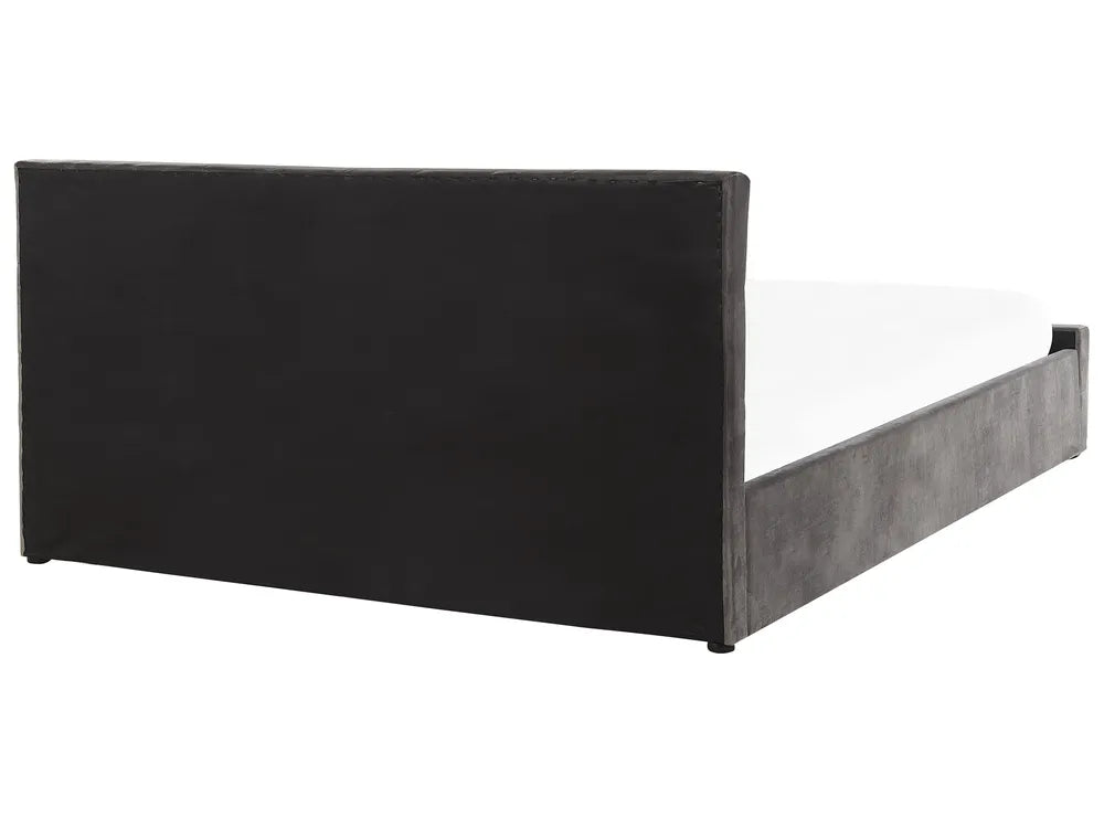 Ottoman Bed Velvet 180 x 200 cm (EU Super King) Grey Cowen