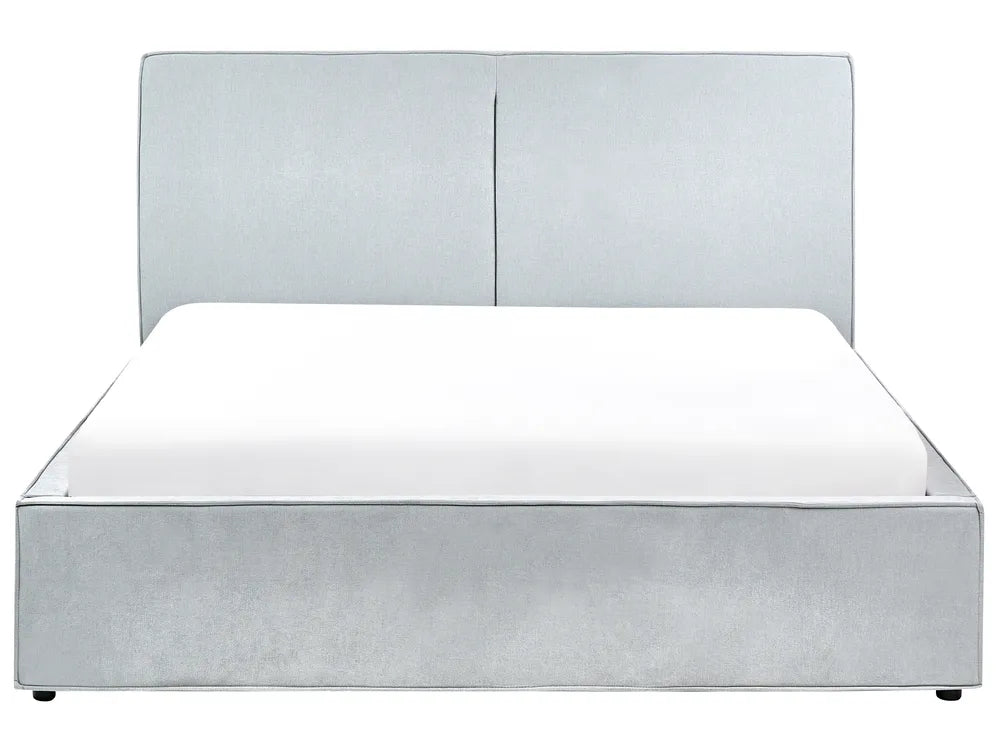 Ottoman Bed Chenille 160 x 200 cm (EU King Size) Light Blue Alberts