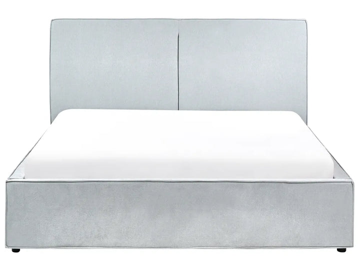 Ottoman Bed Chenille 160 x 200 cm (EU King Size) Light Blue Alberts