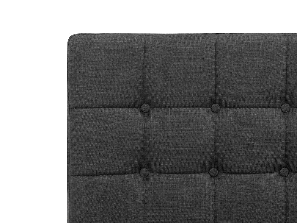 Adjustable Bed Fabric 160 x 200 cm (EU King Size) Dark Grey Fehi