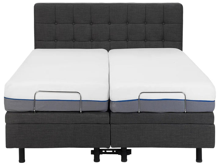 Adjustable Bed Fabric 160 x 200 cm (EU King Size) Dark Grey Fehi