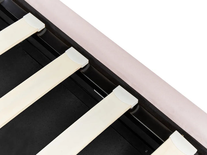Ottoman Bed Velvet 90 x 200 cm (EU Single) Pastel Pink Minas