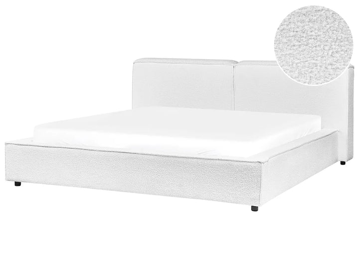 Bed Boucle 180 x 200 cm (EU Super King) White Westfield