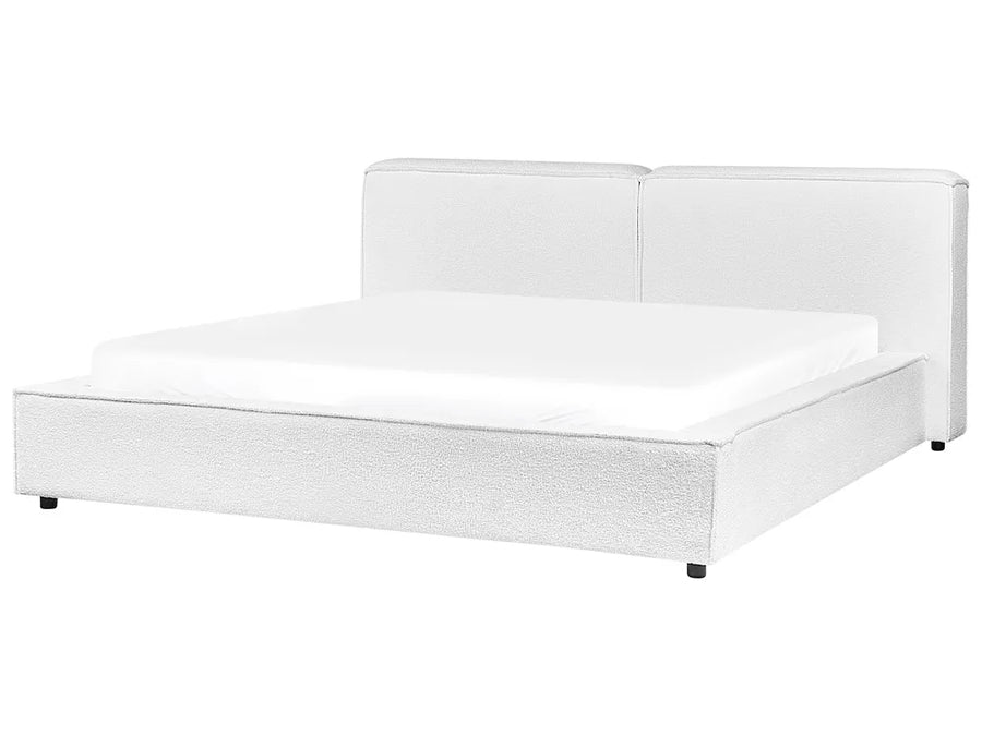 White bed frame on a white background