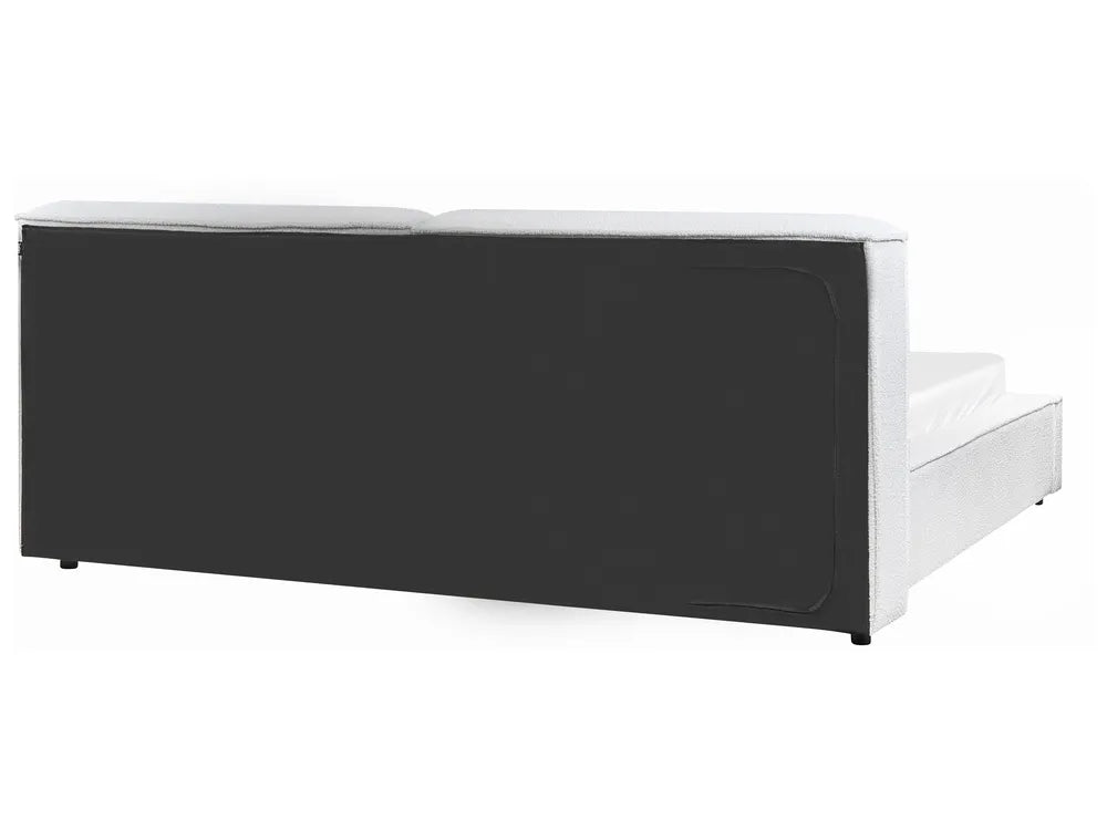 Bed Boucle 180 x 200 cm (EU Super King) White Westfield