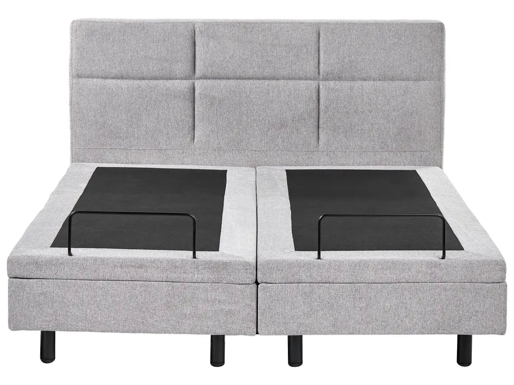 Adjustable Bed Fabric 180 x 200 cm (EU Super King) Light Grey Burlyn