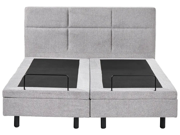 Adjustable Bed Fabric 180 x 200 cm (EU Super King) Light Grey Burlyn