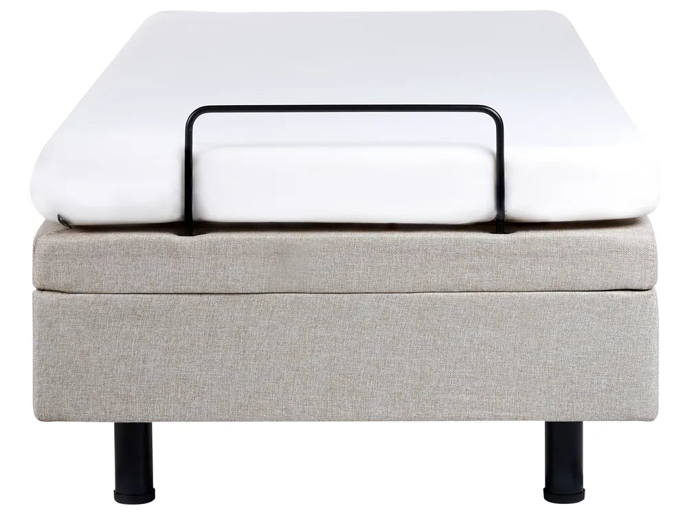 Adjustable Bed without Headboard Fabric 90 x 200 cm (EU Single) Beige Fehi