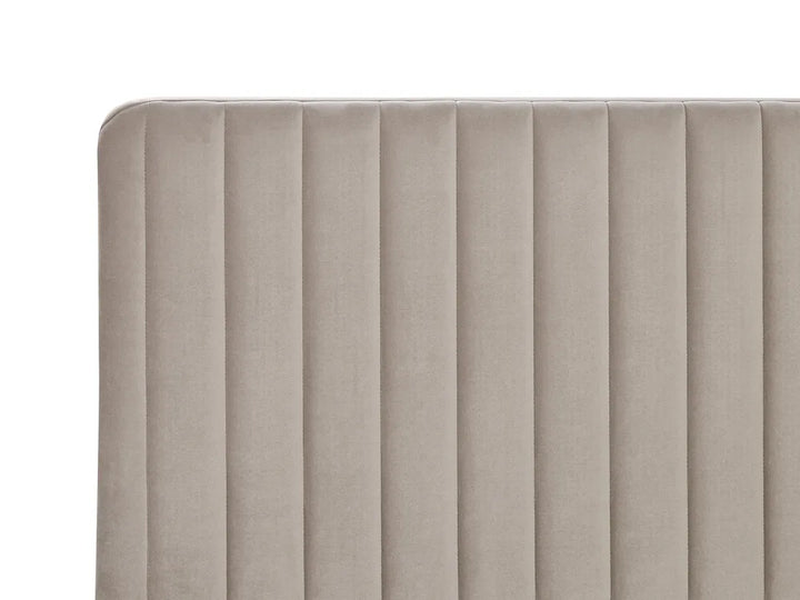 Bed Velvet 140 x 200 cm (EU Double) Taupe Shila