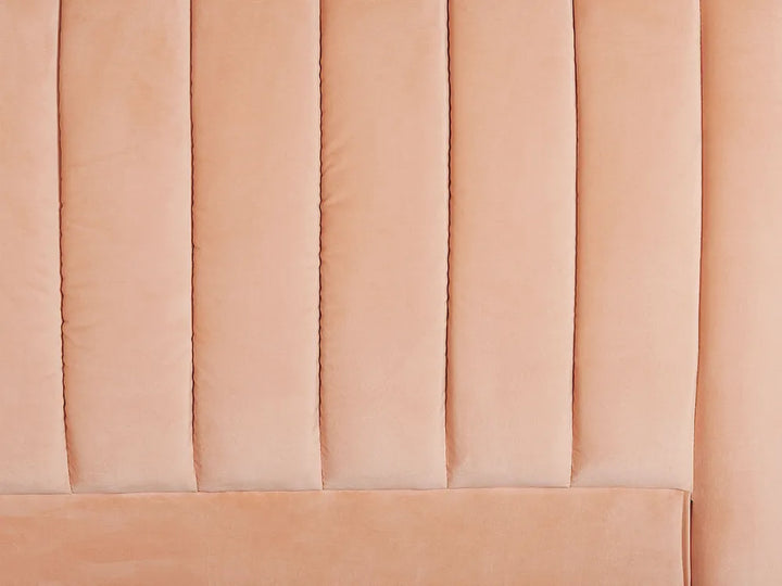 Bed Velvet 180 x 200 cm (EU Super King) Peach Pink Charleston