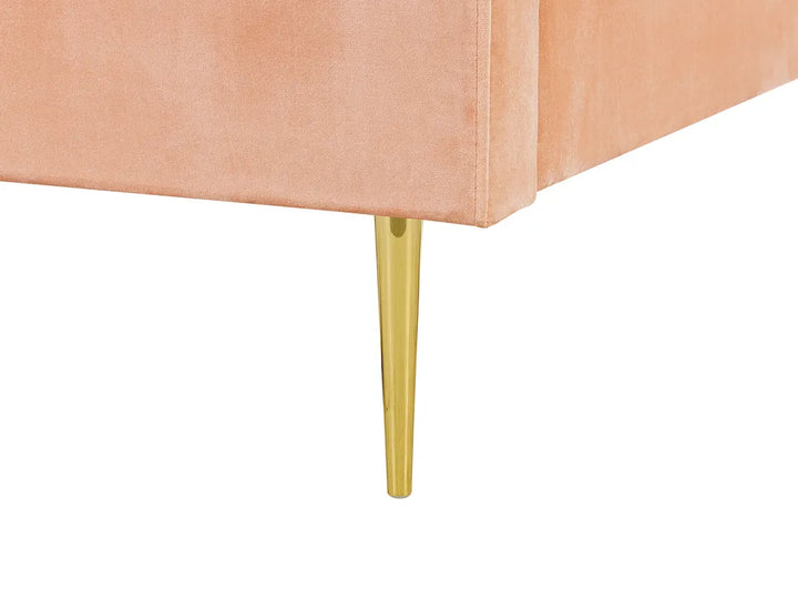 Bed Velvet 180 x 200 cm (EU Super King) Peach Pink Charleston