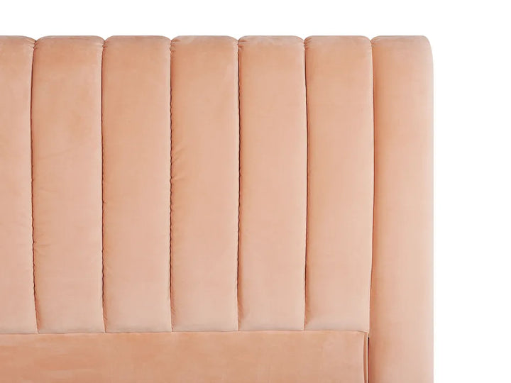 Bed Velvet 180 x 200 cm (EU Super King) Peach Pink Charleston