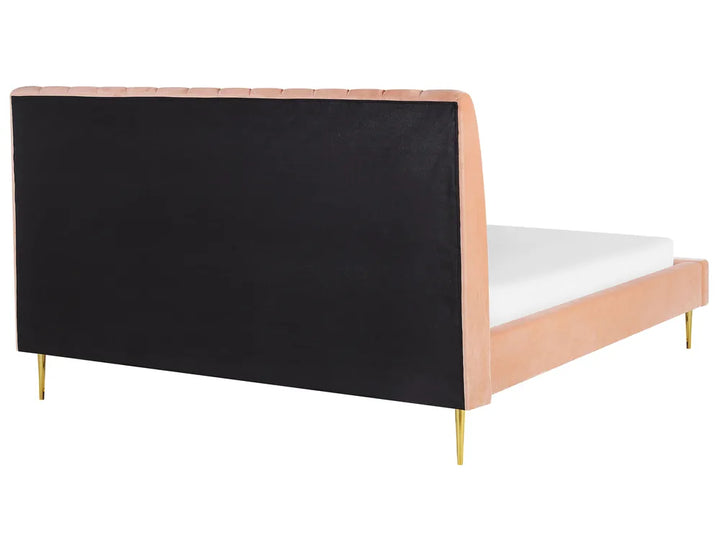 Bed Velvet 180 x 200 cm (EU Super King) Peach Pink Charleston