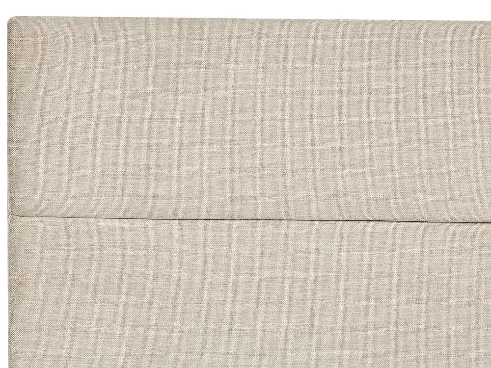 Divan Bed with Storage Fabric 160 x 200 cm (EU King Size) Light Beige Camea