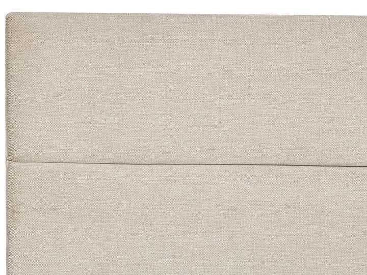 Divan Bed with Storage Fabric 160 x 200 cm (EU King Size) Light Beige Camea
