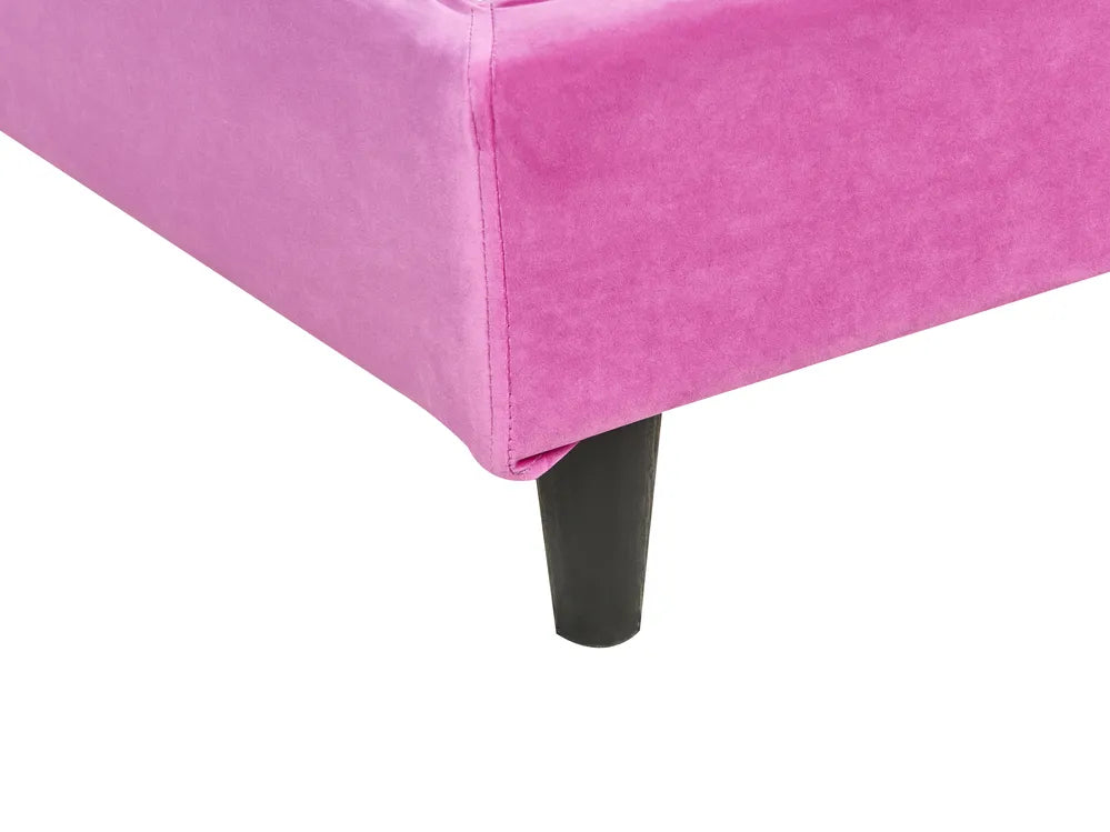 Bed Velvet 90 x 200 cm (EU Single) Fuchsia Pink Candler