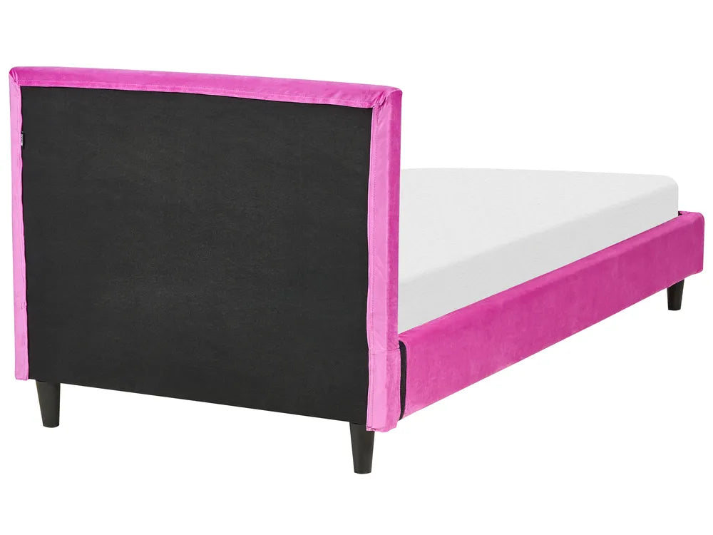 Bed Velvet 90 x 200 cm (EU Single) Fuchsia Pink Candler