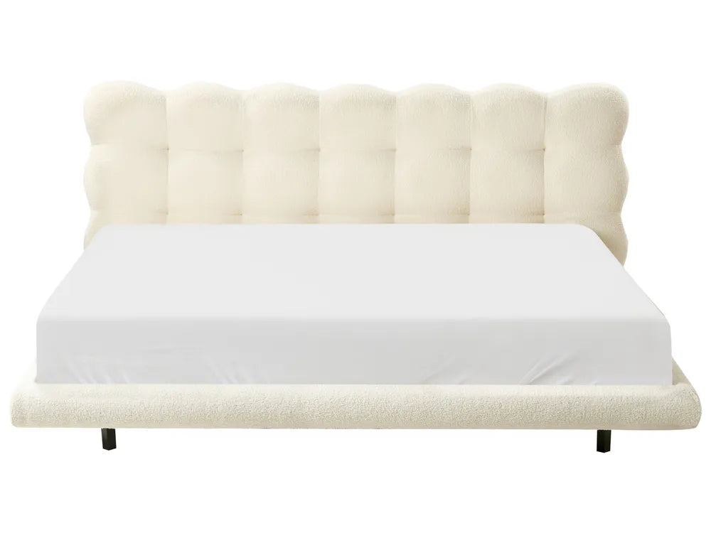 Bed Boucle 180 x 200 cm (EU Super King) Off-White Tucson