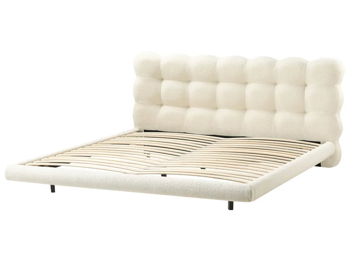 Bed Boucle 180 x 200 cm (EU Super King) Off-White Tucson