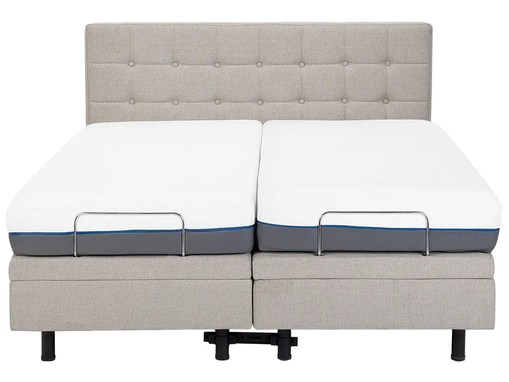 Adjustable Bed Fabric 180 x 200 cm (EU Super King) Beige Fehi