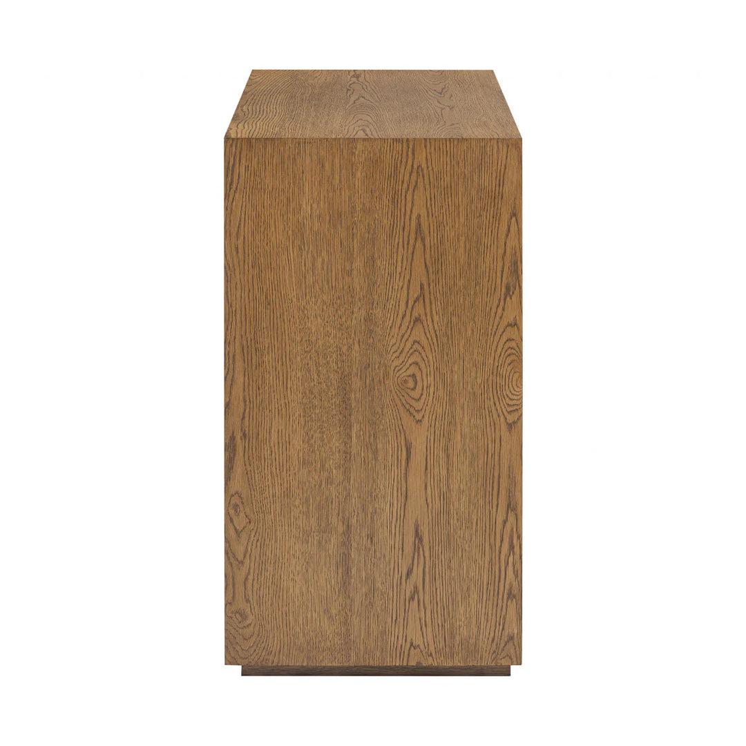 D.I. Designs Charlton Ribbed Walnut Oak Wood Chest of Drawers | 6 Drawers