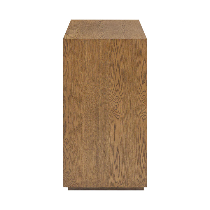 D.I. Designs Charlton Ribbed Walnut Oak Wood Chest of Drawers | 6 Drawers
