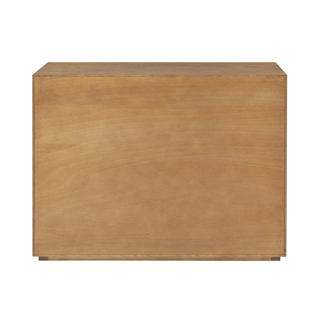 D.I. Designs Charlton Ribbed Walnut Oak Wood Chest of Drawers | 6 Drawers
